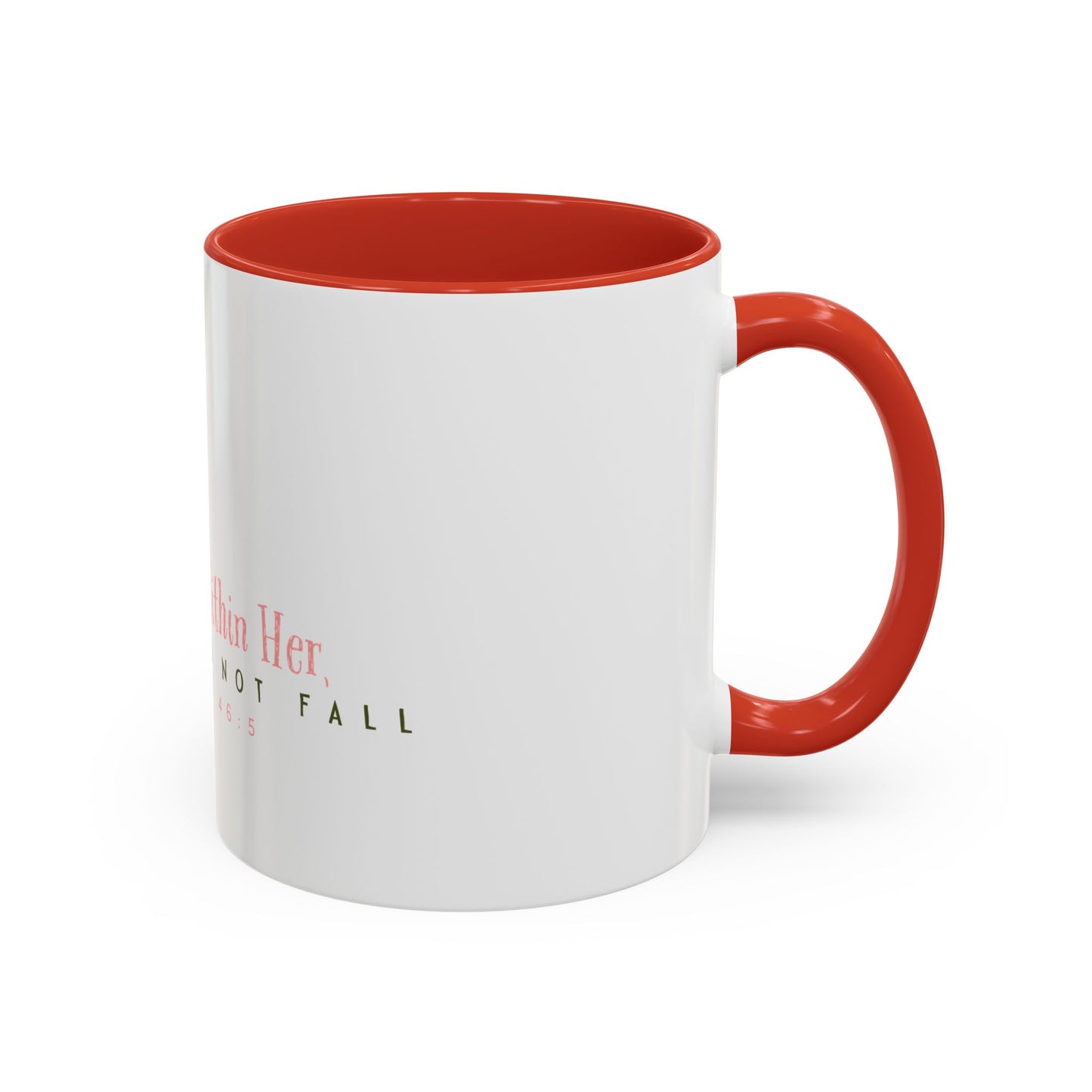 Inspirational Coffee Mug - "God Is Within Her" Psalm 46:5, Motivational Gift, Floral Design, Home Decor, Self-Care, Prayer Mug