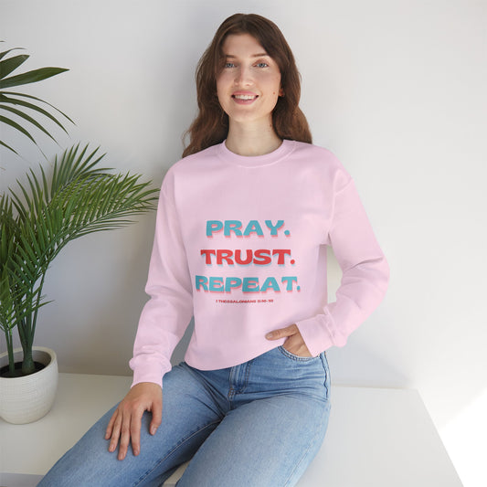 featuring 1 Thessalonians 5:16-18 - Spiritual Crewneck Sweatshirt - Comfort and Inspiration for Faith Lovers