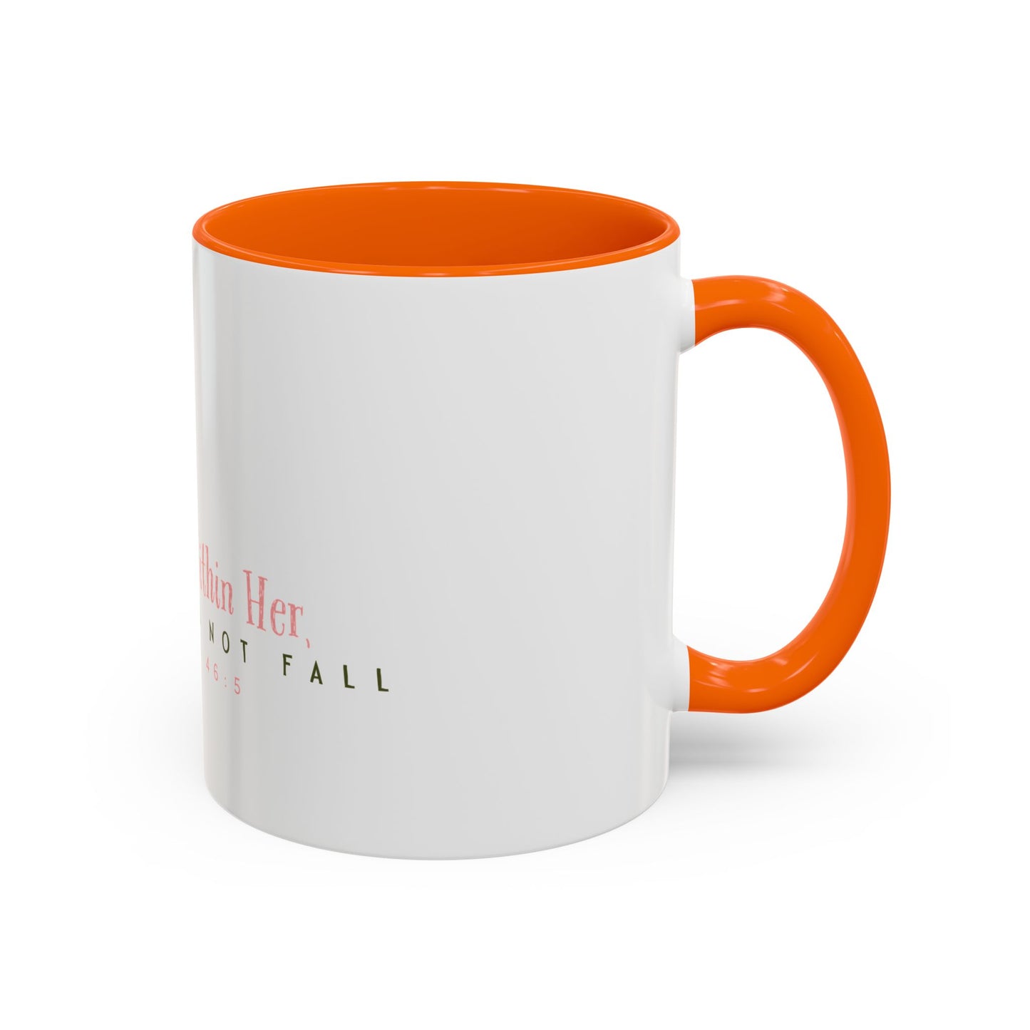 Inspirational Coffee Mug - "God Is Within Her" Psalm 46:5, Motivational Gift, Floral Design, Home Decor, Self-Care, Prayer Mug