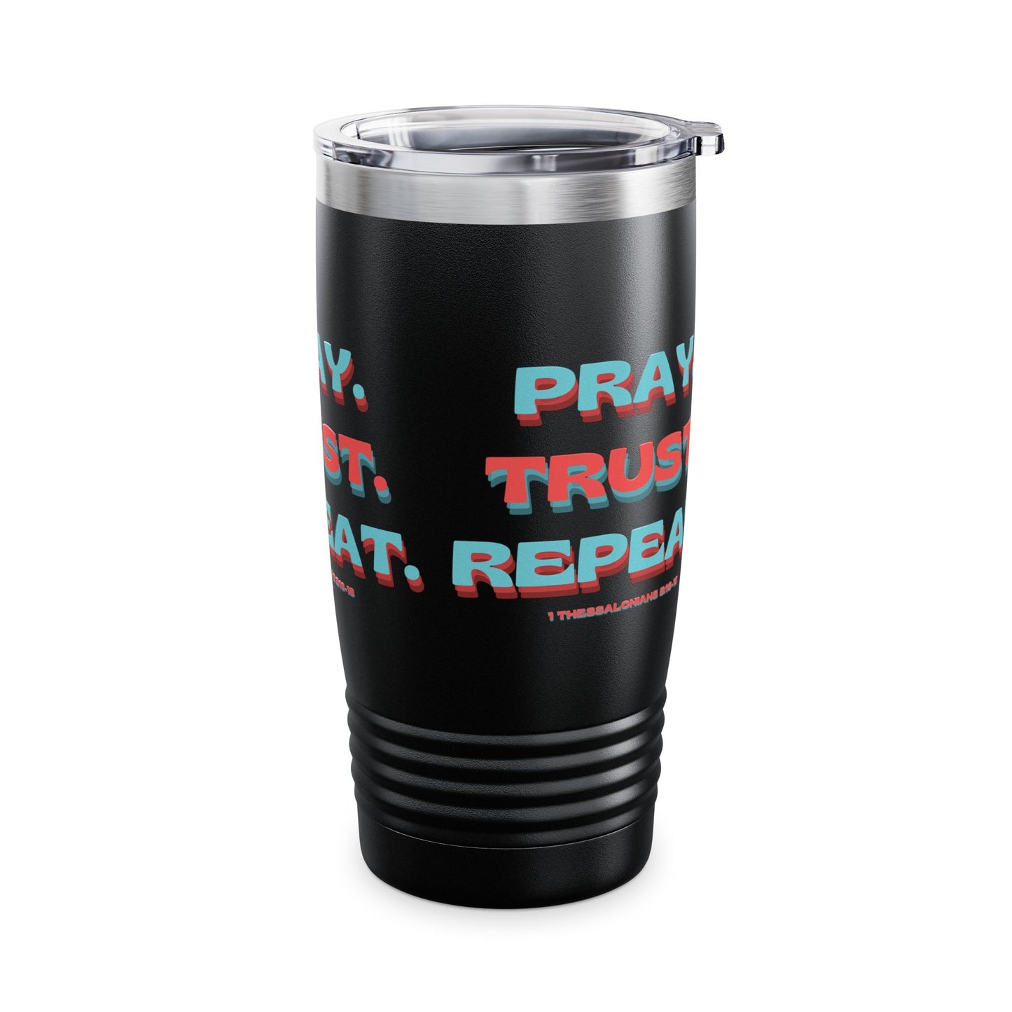 Inspirational Travel Mug featuring 1 Thessalonians 5:16-18