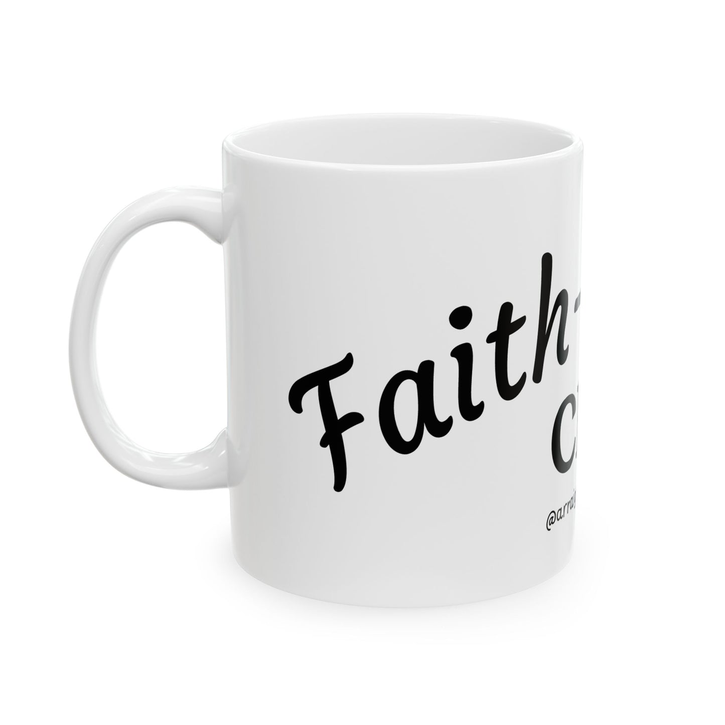 Faith-Fueled Ceramic Coffee Mug | Inspirational Gift for CEOs, Motivational Cup, Office Accessories, Home & Kitchen Decor