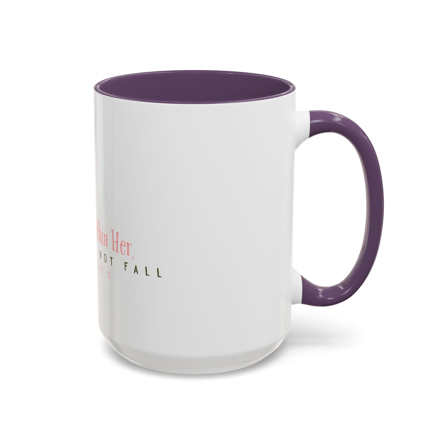 Inspirational Coffee Mug - "God Is Within Her" Psalm 46:5, Motivational Gift, Floral Design, Home Decor, Self-Care, Prayer Mug