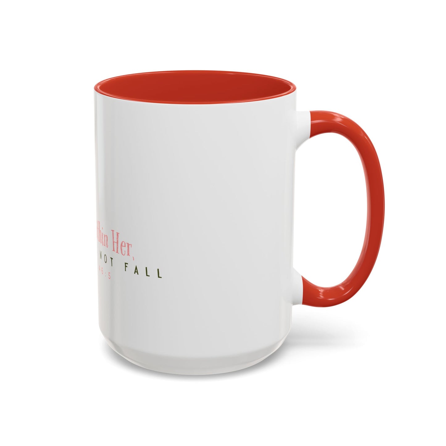 Inspirational Coffee Mug - "God Is Within Her" Psalm 46:5, Motivational Gift, Floral Design, Home Decor, Self-Care, Prayer Mug