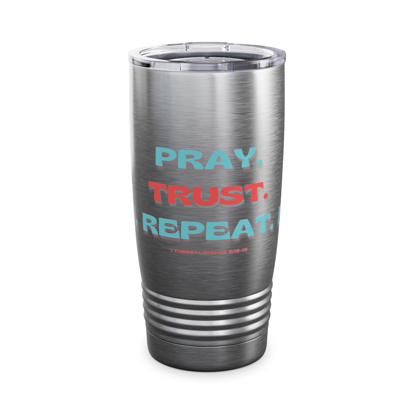 Inspirational Travel Mug featuring 1 Thessalonians 5:16-18