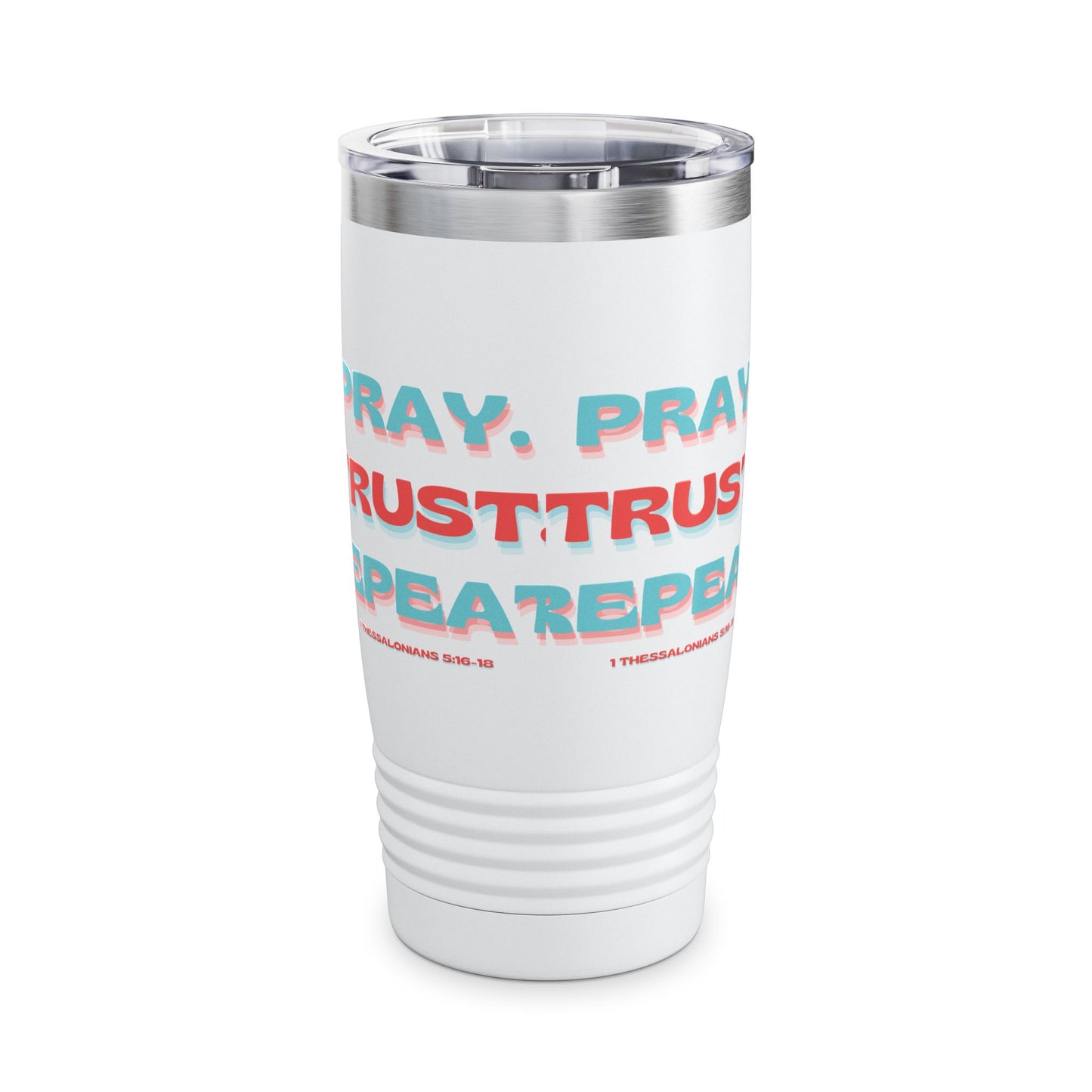 Inspirational Travel Mug featuring 1 Thessalonians 5:16-18