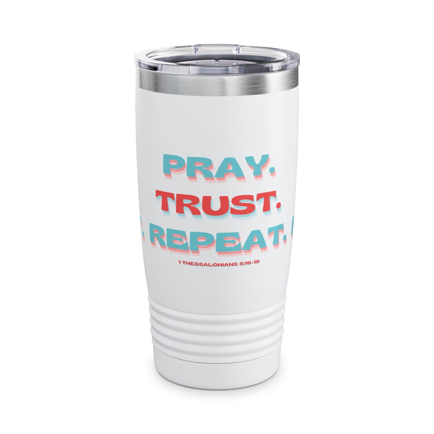 Inspirational Travel Mug featuring 1 Thessalonians 5:16-18