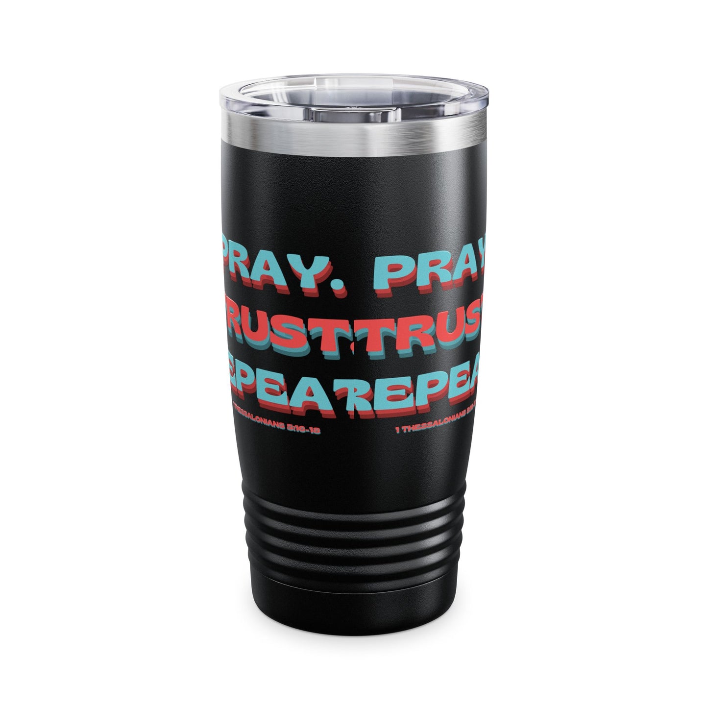 Inspirational Travel Mug featuring 1 Thessalonians 5:16-18