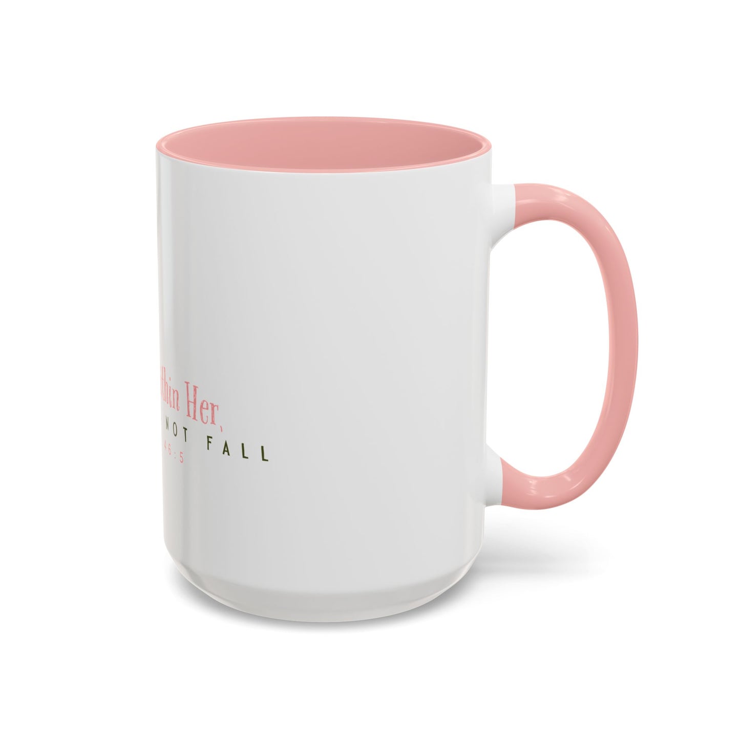 Inspirational Coffee Mug - "God Is Within Her" Psalm 46:5, Motivational Gift, Floral Design, Home Decor, Self-Care, Prayer Mug