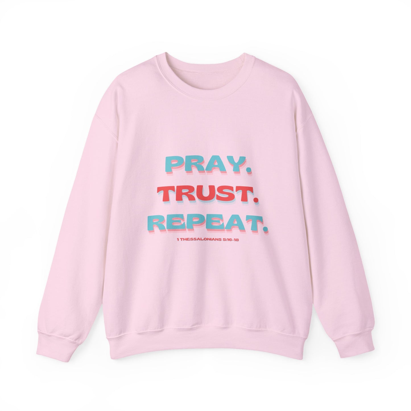 featuring 1 Thessalonians 5:16-18 - Spiritual Crewneck Sweatshirt - Comfort and Inspiration for Faith Lovers