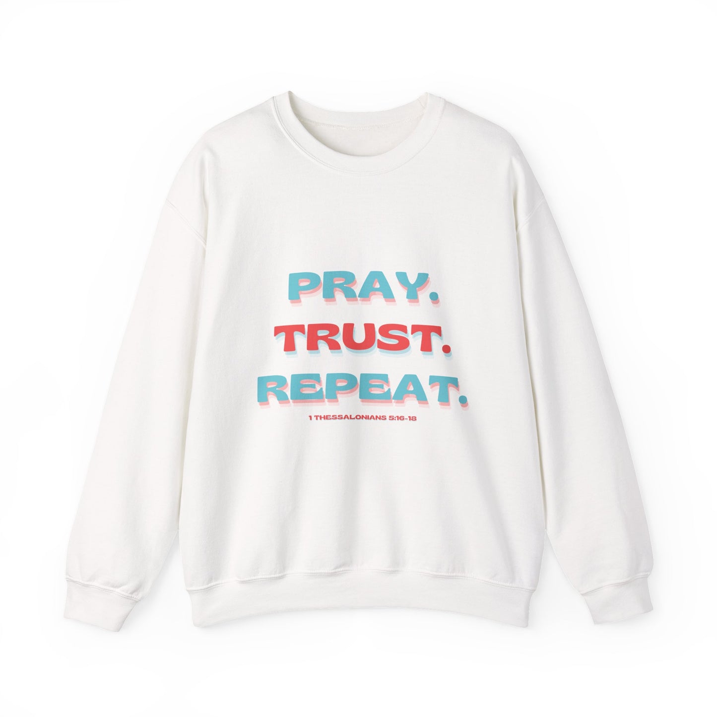 featuring 1 Thessalonians 5:16-18 - Spiritual Crewneck Sweatshirt - Comfort and Inspiration for Faith Lovers