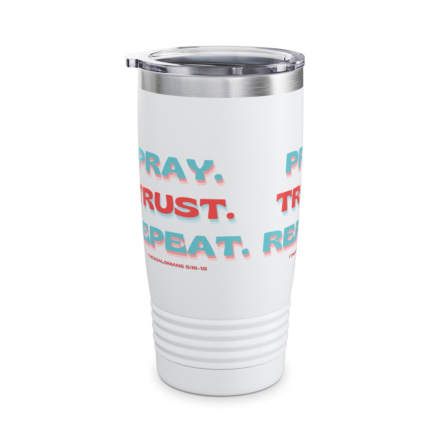 Inspirational Travel Mug featuring 1 Thessalonians 5:16-18