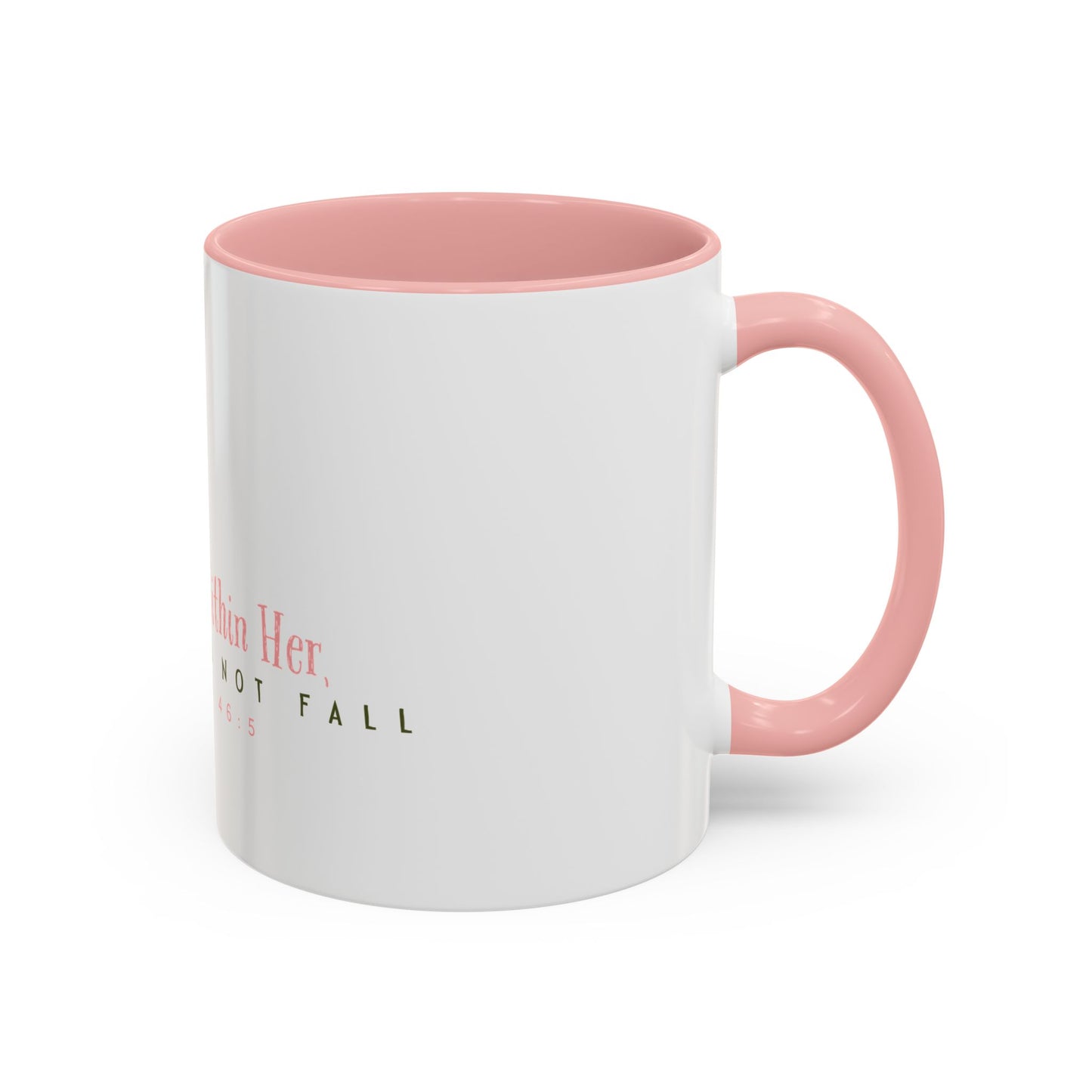 Inspirational Coffee Mug - "God Is Within Her" Psalm 46:5, Motivational Gift, Floral Design, Home Decor, Self-Care, Prayer Mug