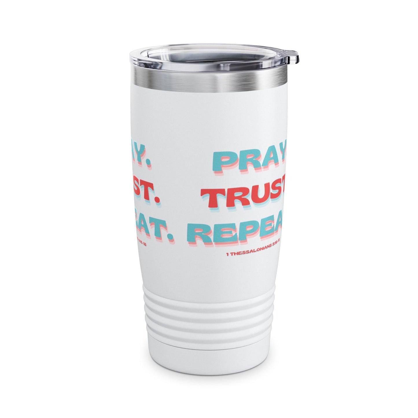 Inspirational Travel Mug featuring 1 Thessalonians 5:16-18