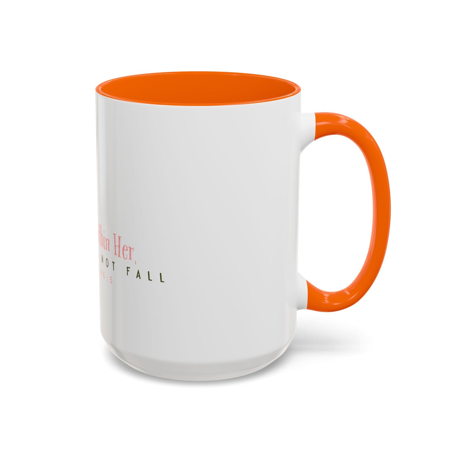 Inspirational Coffee Mug - "God Is Within Her" Psalm 46:5, Motivational Gift, Floral Design, Home Decor, Self-Care, Prayer Mug