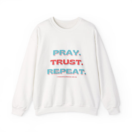 featuring 1 Thessalonians 5:16-18 - Spiritual Crewneck Sweatshirt - Comfort and Inspiration for Faith Lovers